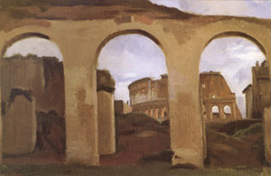 The Colosseum Seen through the Arcades of the Basilica of Constantine (mk05)